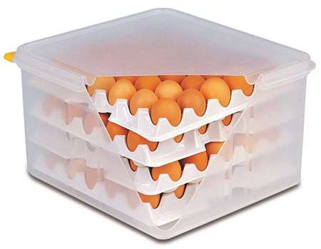 Image de BOITE A OEUFS GN2/3 + 8 PLATEAUX D'OEUFS 30 OEUFS