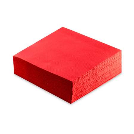 Image de SERVIETTE DOUBLE-POINT 40 X 40CM ROUGE