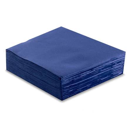 SERVIETTE DOUBLE-POINT 40 X 40CM BLEU