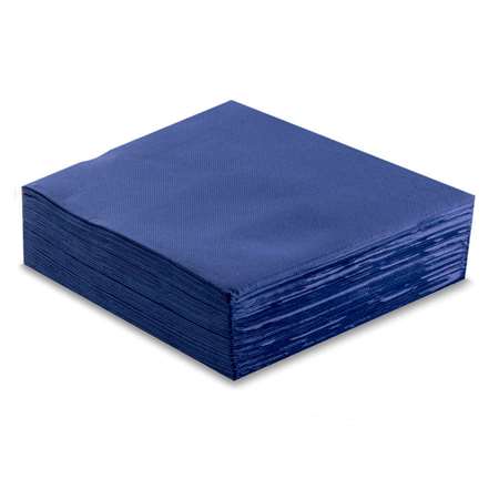 Image de SERVIETTE DOUBLE-POINT 40 X 40CM BLEU