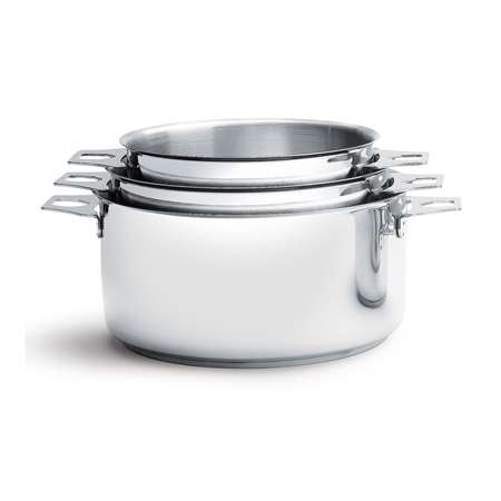Image de CASSEROLES Ø16-18-20CM MILADY INOX ANSE ET POIGNEE AMOVIBLE
