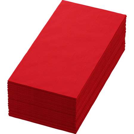 SERVIETTE BIO DUNISOFT 40 X 40CM 1/8 ROUGE