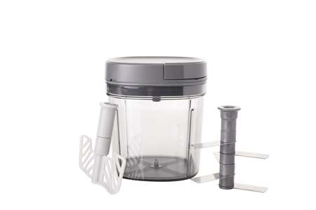 Image de HACHOIR MULTI GRIS AVEC FOUET ET COUVERCLE 0.9L