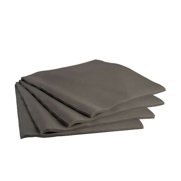 Image de SERVIETTE AIRLAID BIO LEAF 40 X 40CM ANTHRACITE
