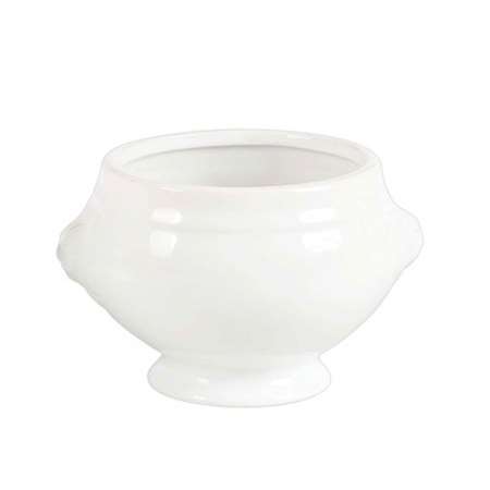 Image de SOUPIERE TETE DE LION GRES BLANC 2L5