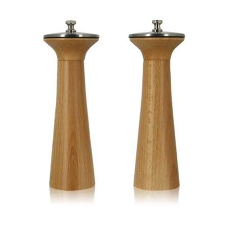 Image de MOULIN A POIVRE ET MOULIN A SEL EN BOIS ET INOX DUO
