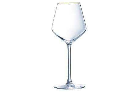 Image de VERRE A VIN ULTIME BORD OR 38CL SET4