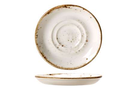 Image de SOUS-TASSE Ø11.75CM CRAFT WHITE DOUBLE PUITS SET36