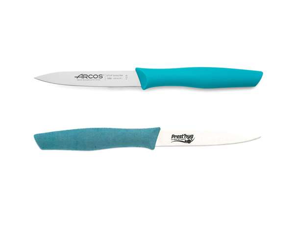 Image de COUTEAU OFFICE NOVA 10CM LISSE MANCHE TURQUOISE PREST'HYG