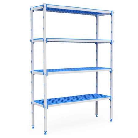 Image de ETAGERE KITS COMPLETS 4 NIVEAUX PROF. 555MM LARG.104.5