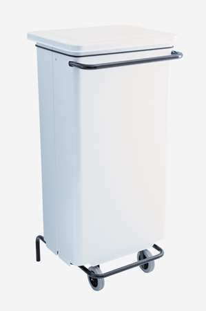 CONTENEUR MOBILE A PEDALE 70L BLANC