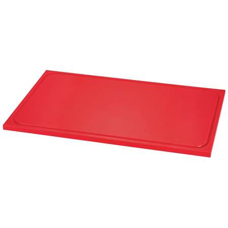 Image de PLANCHE A DECOUPER AVEC RIGOLE 53 X 32 X H.2CM GN 1/1 ROUGE