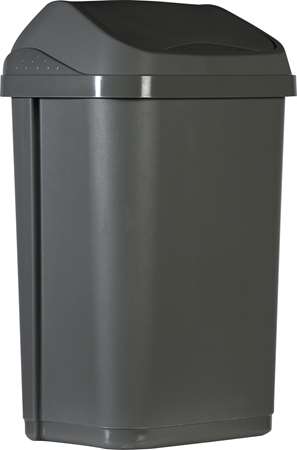 POUBELLE A COUVERCLE BASCULANT 25L NOIR