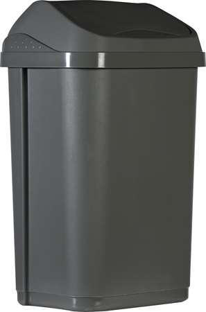 Image de POUBELLE A COUVERCLE BASCULANT 25L NOIR