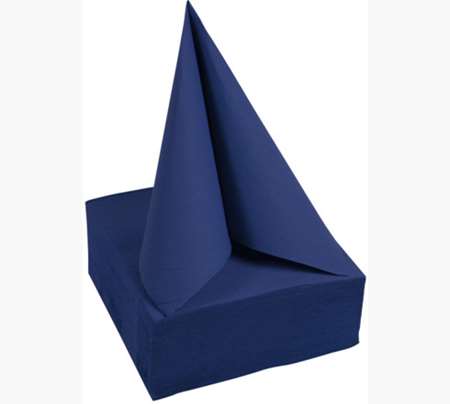 Image de SERVIETTE MICRO-GAUFRE 38 X38CM BLEU MARINE