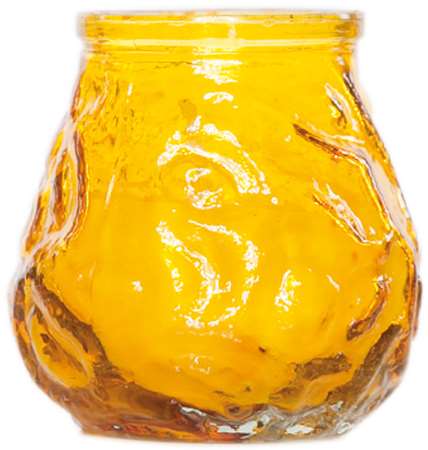 Image de PORTE BOUGIE TRAY LOWBOY JAUNE D.7.5xH.7.5CM