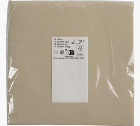 Image de SERVIETTE MICRO-GAUFRE 38 X38CM FICELLE