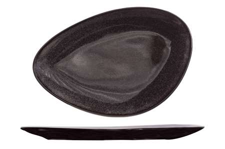 Image de ASSIETTE TRIANGLE 21X14CM BLACK GRANITE