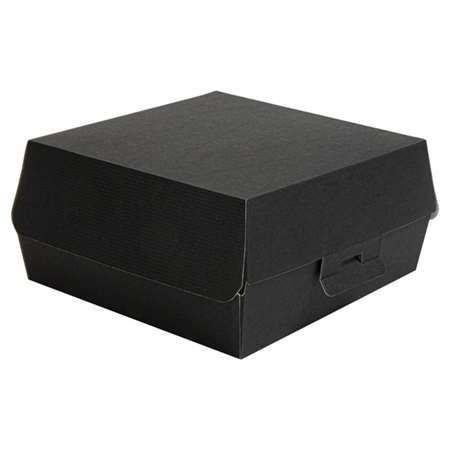 Image de BOÎTES HAMBURGER JUMBO 230 G/M2 17,6x16.8x7.8 CM NOIR