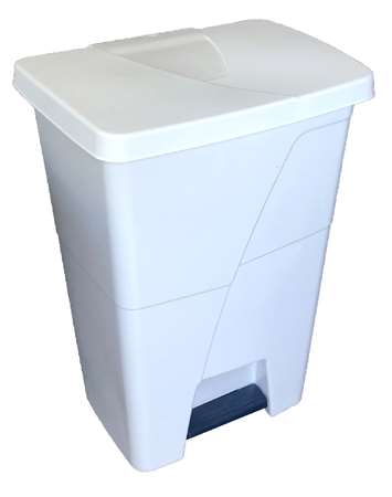 Image de POUBELLE GENTRY PEDALE BLANCHE 45L