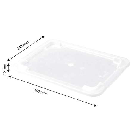 COUVERCLE 355X24MM 3L POUR BAC PLAT TRANSPARENT