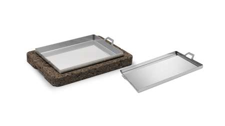 Image de BASE 40X29XH.3CM LIEGE POUR PLAQUE PRESENTATION INOX