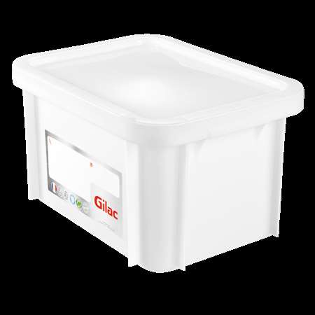 Image de BAC HACCP RECTANGULAIRE + COUVERCLE BLANC 15L