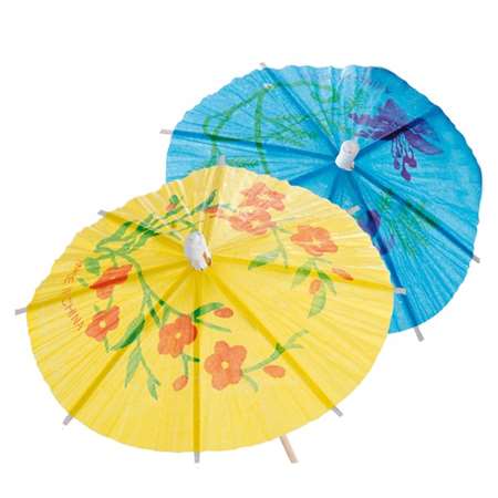 Image de DECORS POUR GLACES 'OMBRELLES D'INDONESIE' Ø12X15CM