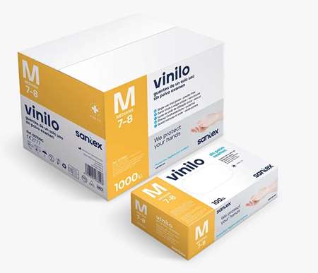 Image de GANT VINYLE TRANSPARENT NON POUDRE TAILLE S