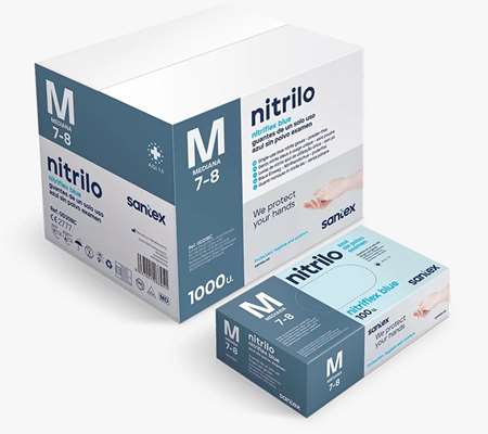 Image de GANT NITRILE BLEU NON POUDRE TAILLE L