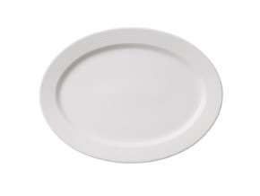 Image de ASSIETTE OVALE 32X24CM SEDONA PORCELAINE BLANCHE