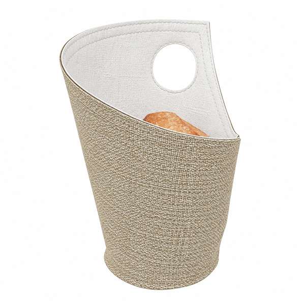 Image de PANIERE HUBLOT Ø10XH.15CM JEAN BEIGE / TISS BLANC