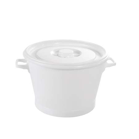 BAQUET ROND FOND RENFORCE 35L BLANC