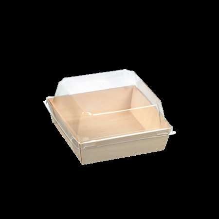 Image de BARQUETTE BOIS AVEC LAMINATION + COUVERCL 250 ML