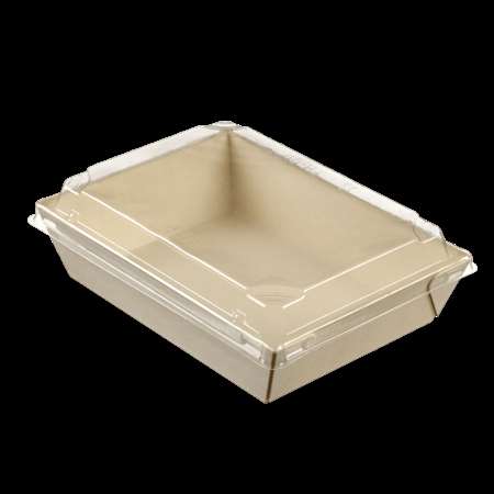 Image de BARQUETTE BOIS AVEC LAMINATION+ COUVERCLE 1000 ML