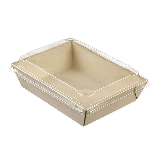 Image de BARQUETTE BOIS AVEC LAMINATION+ COUVERCLE 1000 ML