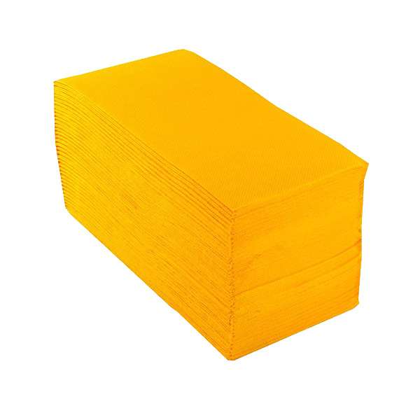 Image de SERVIETTE DOUBLE POINT 40 X 40CM 1/8 JAUNE