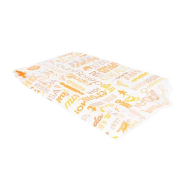 Image de SACHETS CROISSANTS 'PAROLE' 33 G/M2 12+5x22 CM BLANC CELLULO
