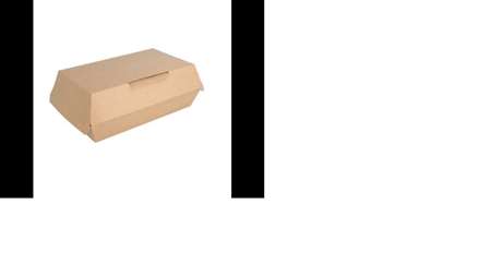 Image de BOÎTES 'LUNCH BOX' 22x13x7,5 CM CARTON ONDULÉ NATUREL