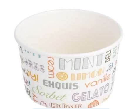 Image de POTS À GLACES 'PAROLE' 240 ML 250 + 18 PE G/M2 Ø9,4x5,5 CM B