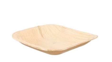 Image de ASSIETTES CARRÉES 'ARECA' 11,5x11,5x1,5 CM NATUREL ARECA