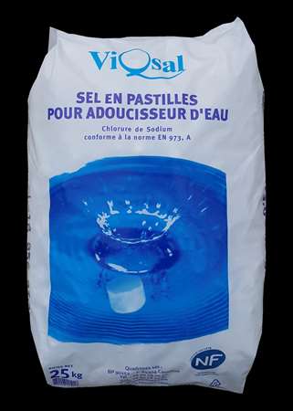 SEL PASTILLES CYLINDRIQUES SACS PE DE 25 KG