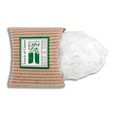 Image de BONNETS DOUCHE ETUI RECYCLE 8X7.5X2.5CM TRANSPARENT