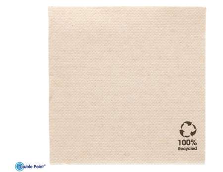 Image de SERVIETTES ECOLABEL 'DOUBLE POINT' 19 G/M2 20x20 CM NATUREL