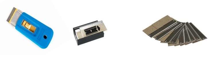 Image de GRATTOIR CAOUTCHOUC DE POCHE AVEC 1 LAME 40X0.2MM INCLUSE