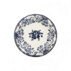 Image de ASSIETTE CREUSE Ø22CM FAUSTINE EN FAIENCE + LOGO
