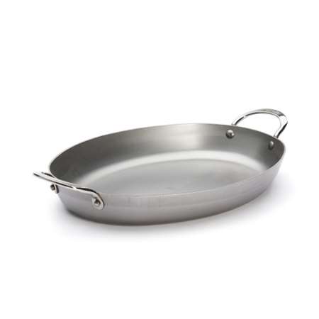 Image de PLAT A ROTIR EN ACIER MINERAL B 36CM