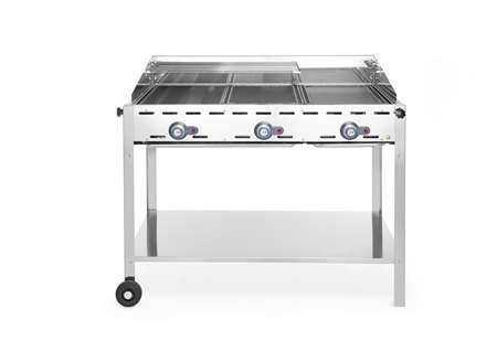 Image de BARBECUE GREEN FIRE 2 GRILLES 1 PLAQUE EN FONTE 3 BRULEURS