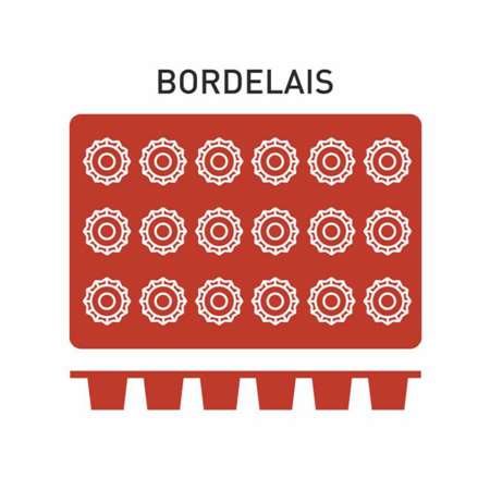 Image de MOULE BORDELAIS Ø3.5CM 180X300MM 18 PIECES