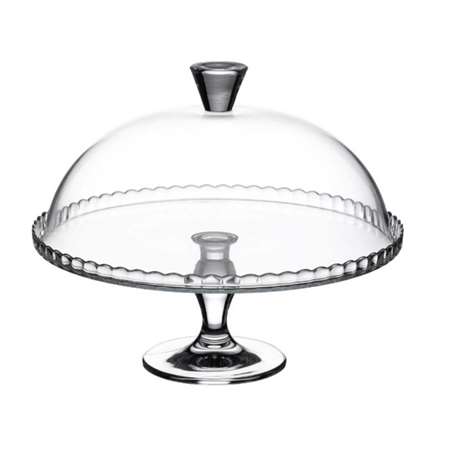 Image de PLAT A TARTE SUR PIED Ø32CM + COUVERCLE DOME
